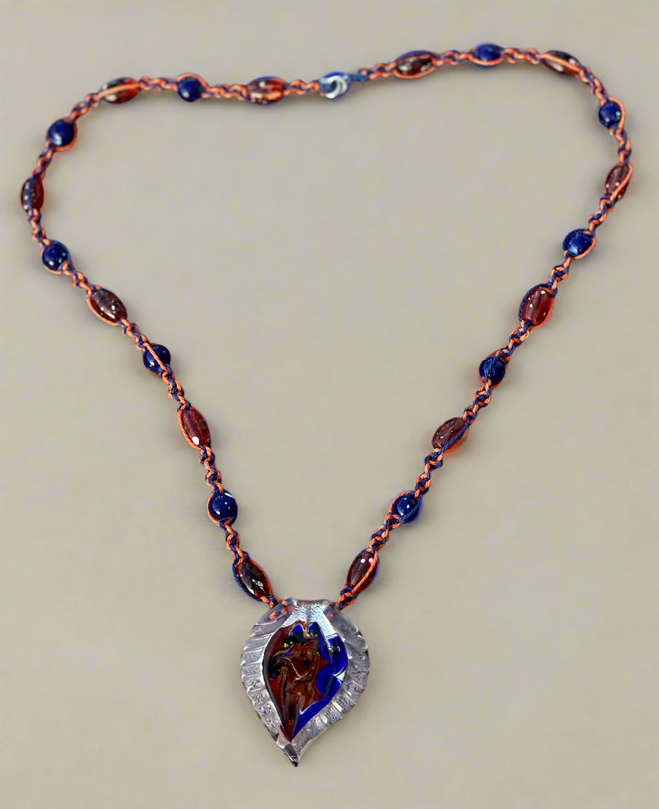 Fun Orange & Blue Necklace - Dr. Jen Jitsu