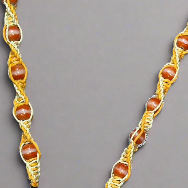 Halloween Themed Necklace with Orange & Ivory Beads - Dr. Jen Jitsu