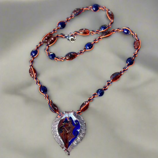 Fun Orange & Blue Necklace