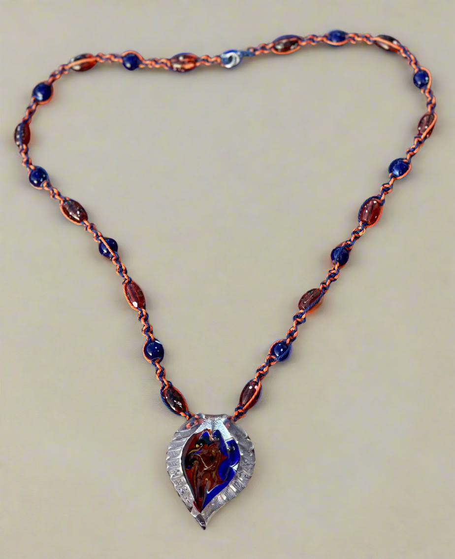 Fun Orange & Blue Necklace