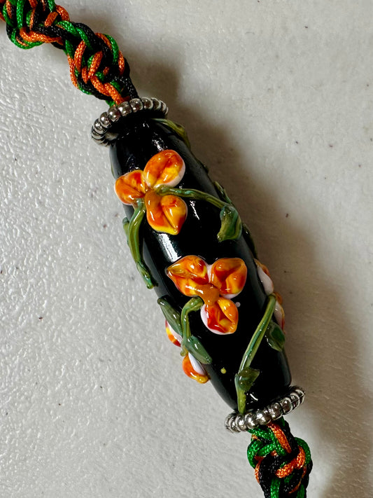 Orange & Red flower necklace