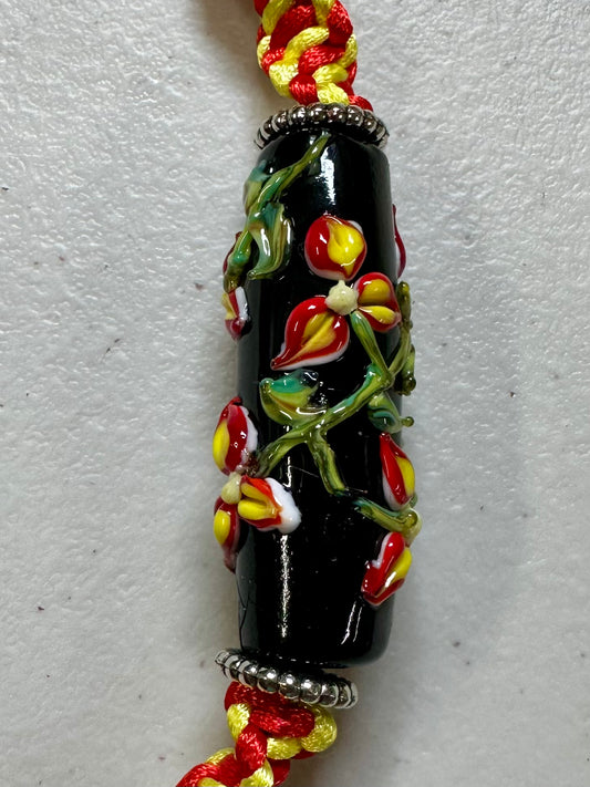 Red & Yellow flower necklace