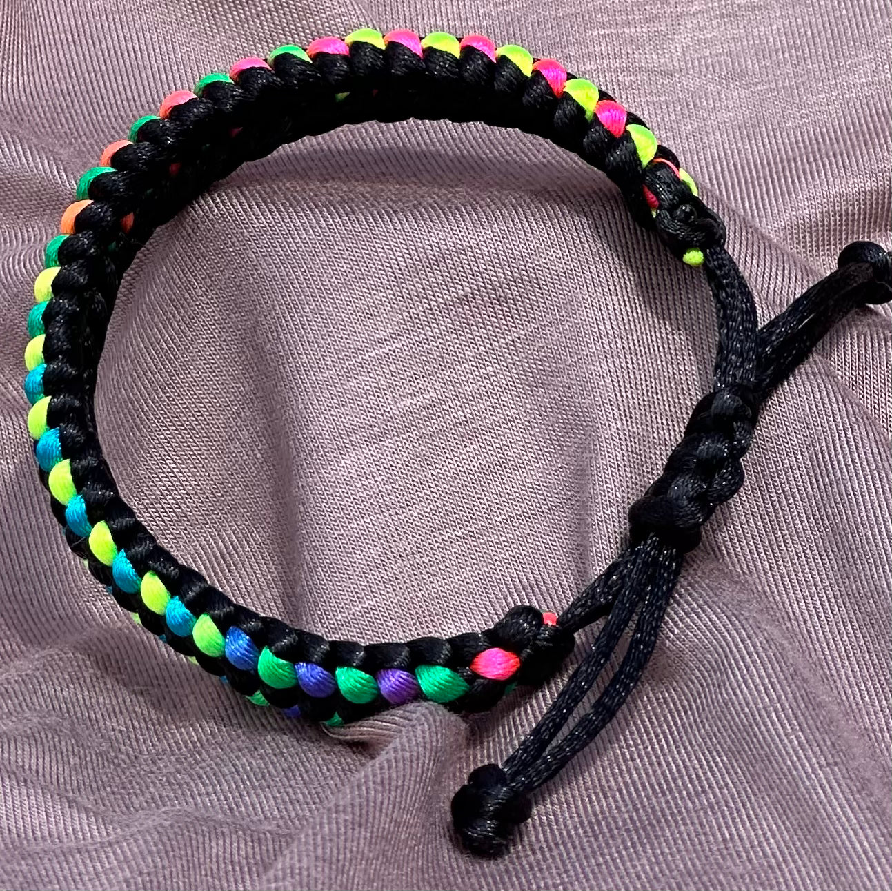 Nylon Cord in Neon & Black