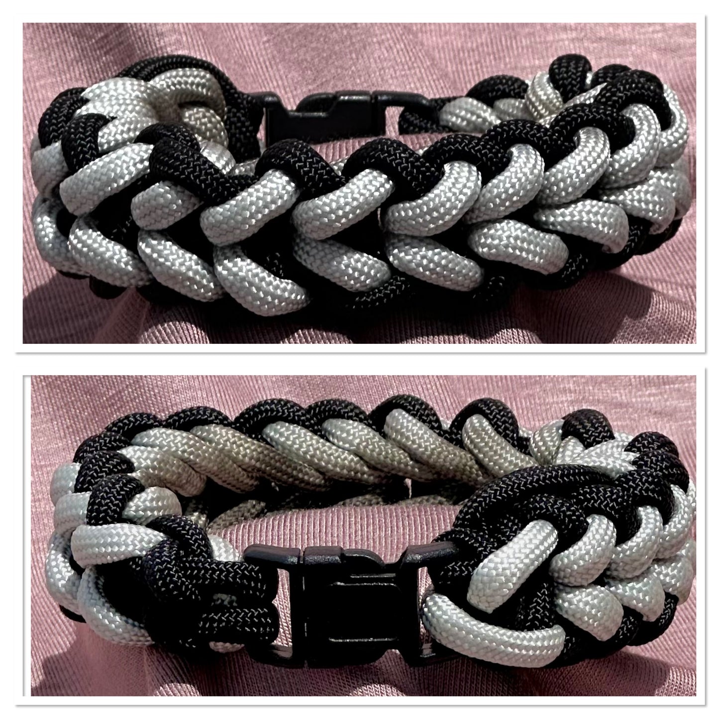 Paracord Bracelet in Black & Gray