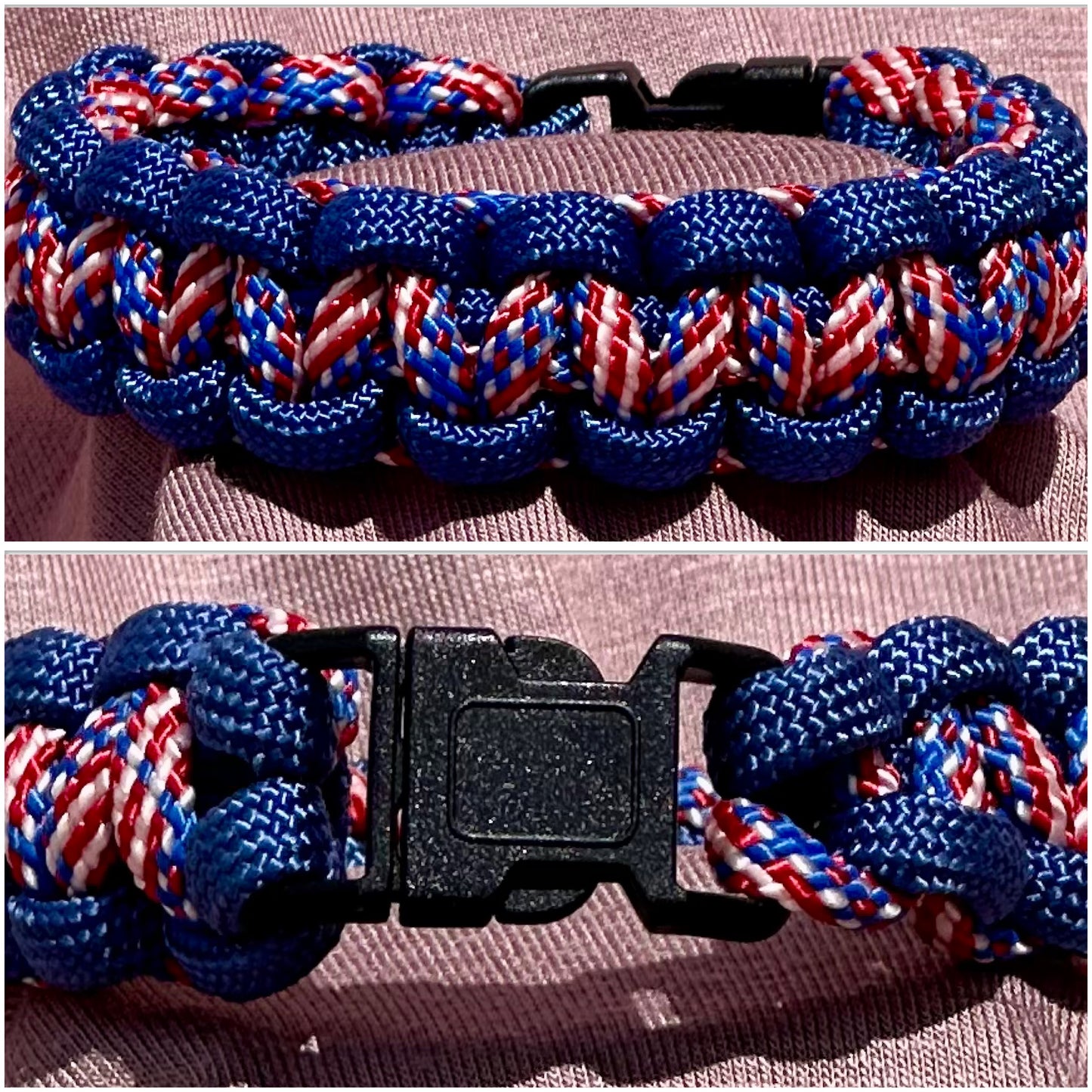 Paracord Bracelet Patriot & Blue Cord