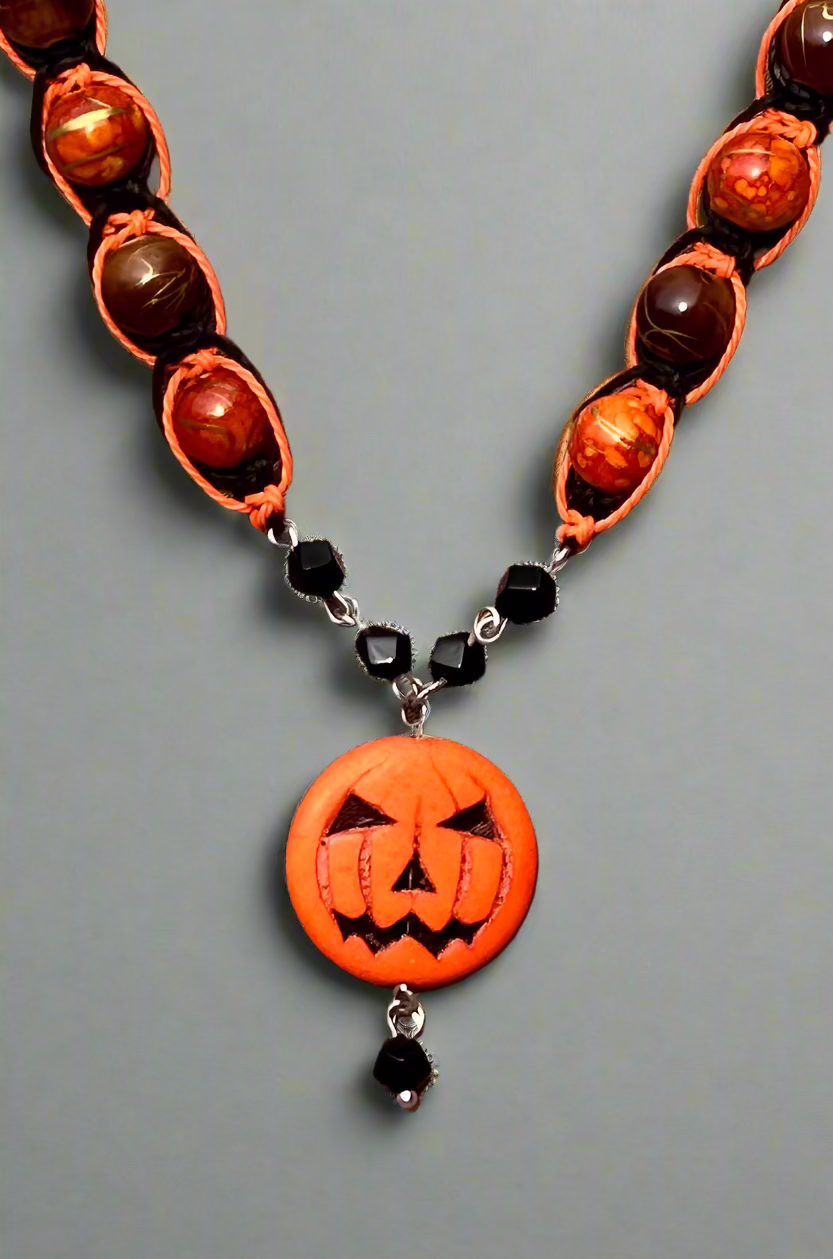 Halloween Themed Necklace with Various Beads