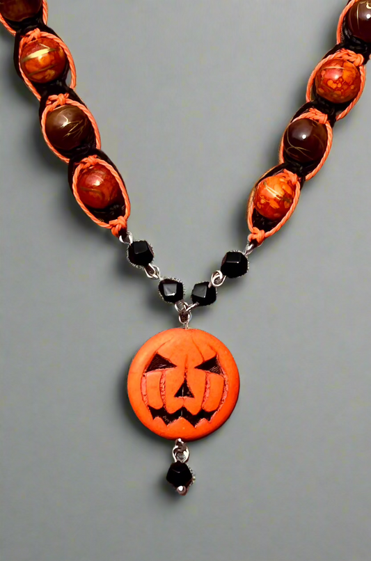 Halloween Themed Necklace with Various Beads