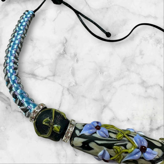 Sky blue flower necklace