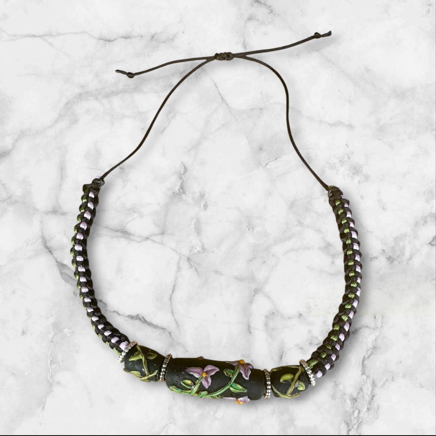 Lavender flower necklace