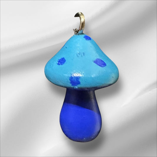 Bluegreen and peacock blue mushroom