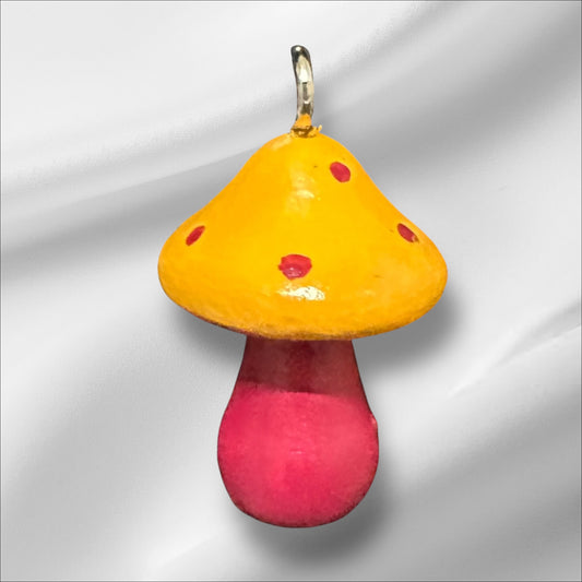 Light orange and deep red mushroom