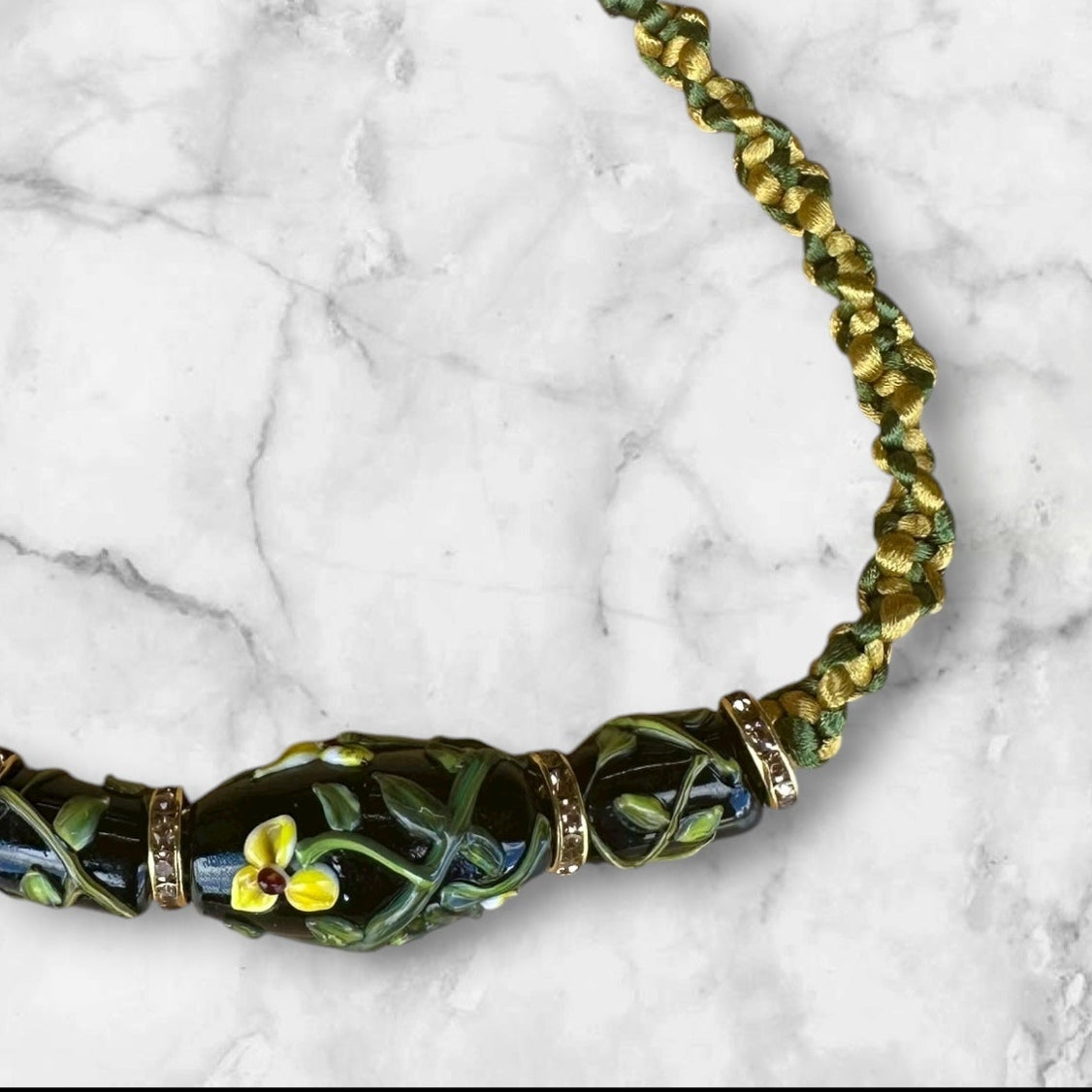 Yellow flower necklace