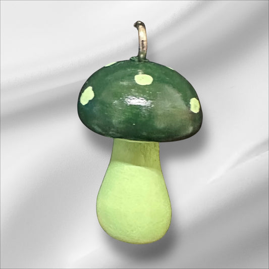 Dark green and light green mushroom