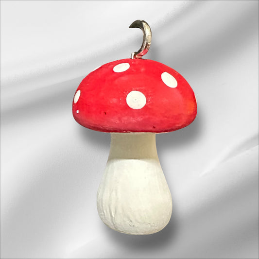 Red and off-white mushroom