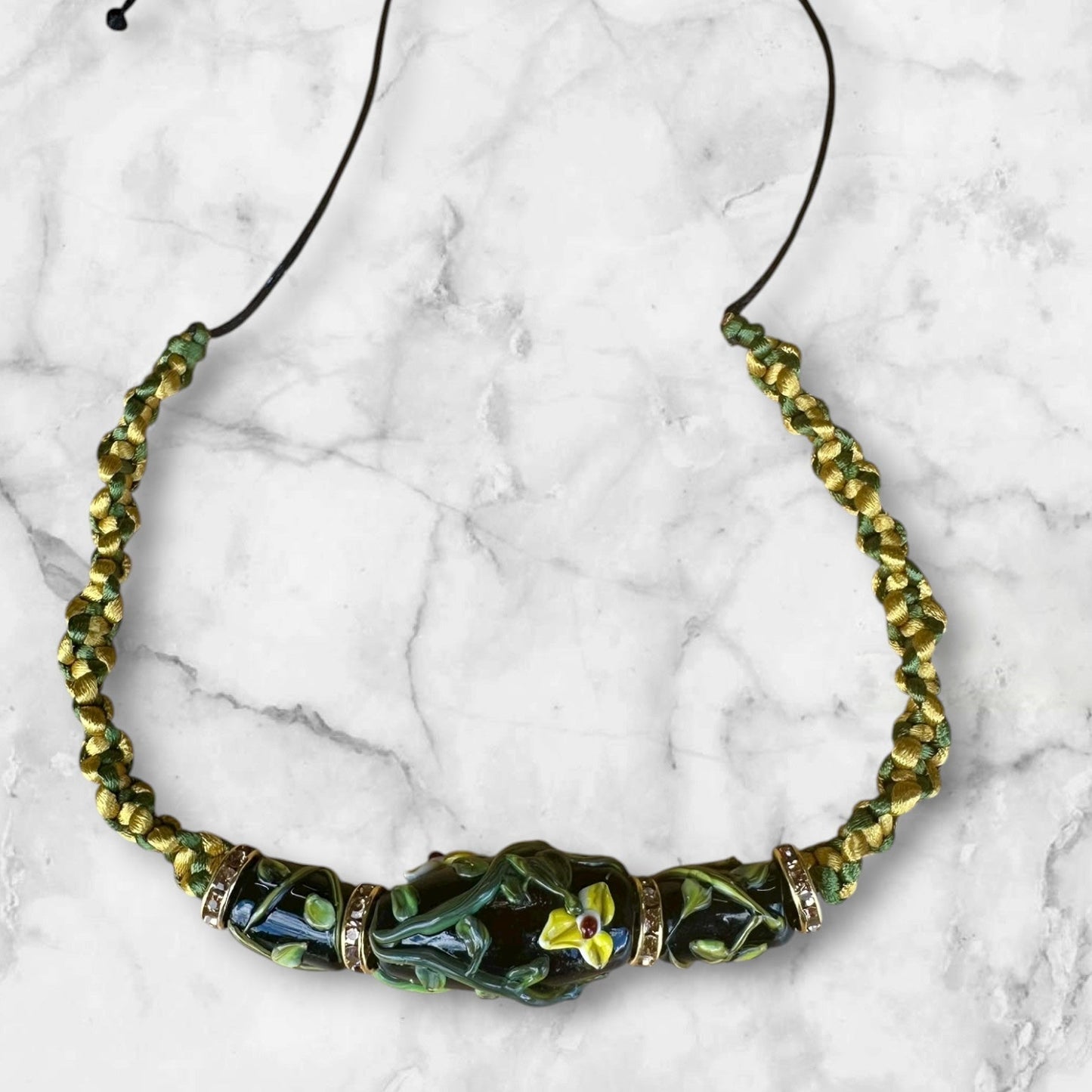 Yellow flower necklace