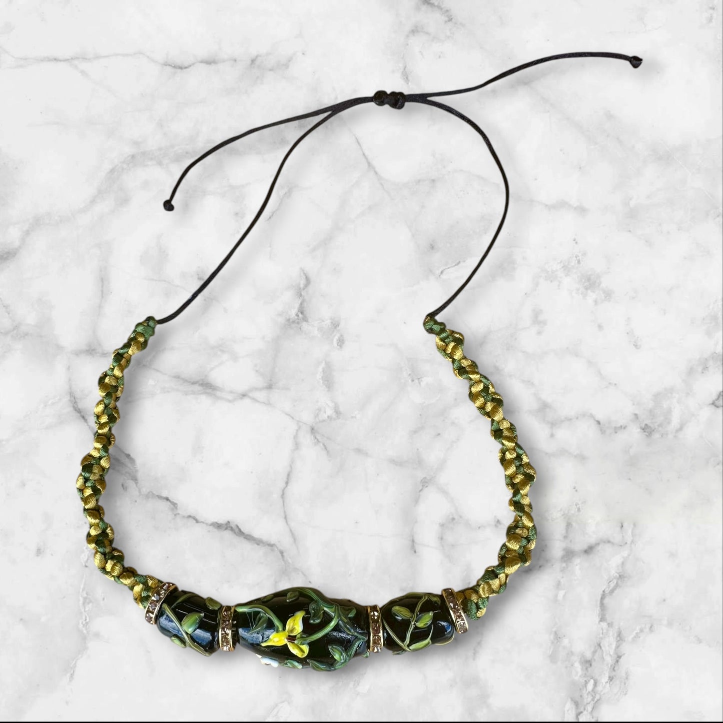 Yellow flower necklace