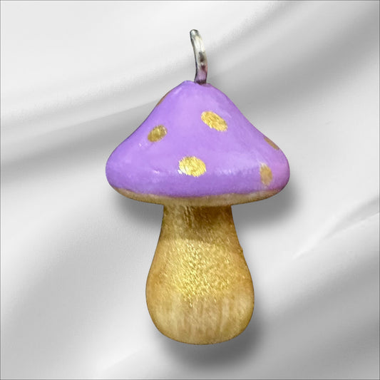 Light purple and metallic gold mushroom