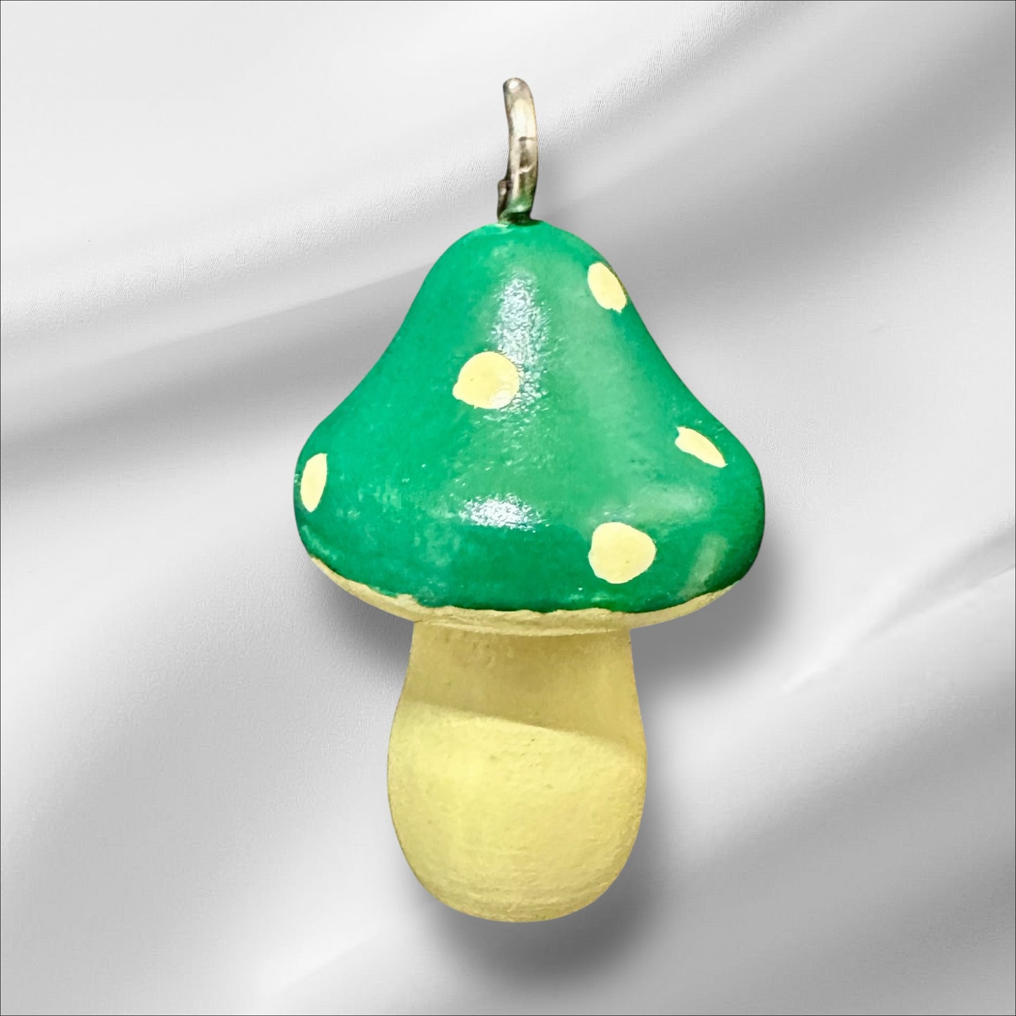 Grass green and lemon yellow mushroom