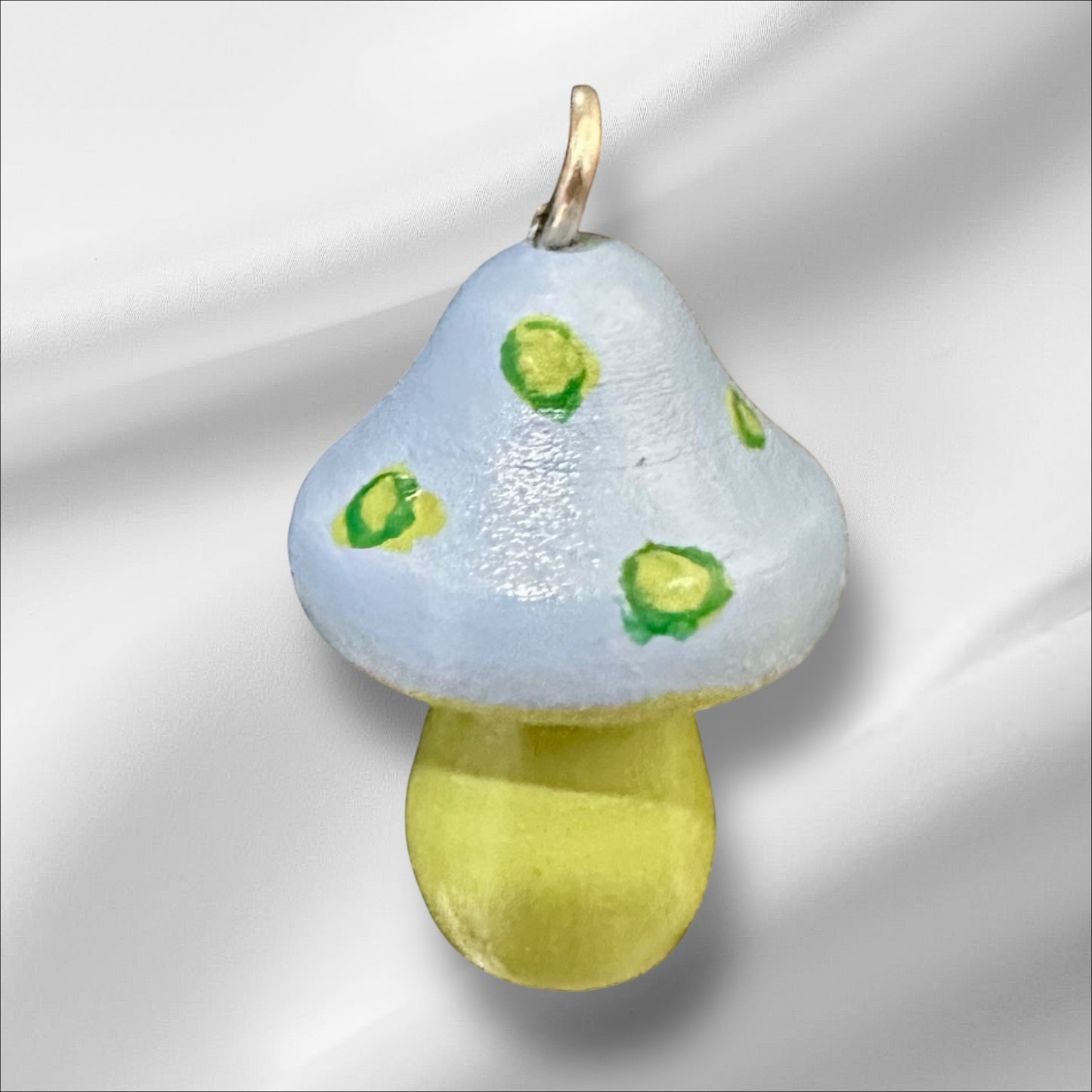 Stone blue and light green mushroom