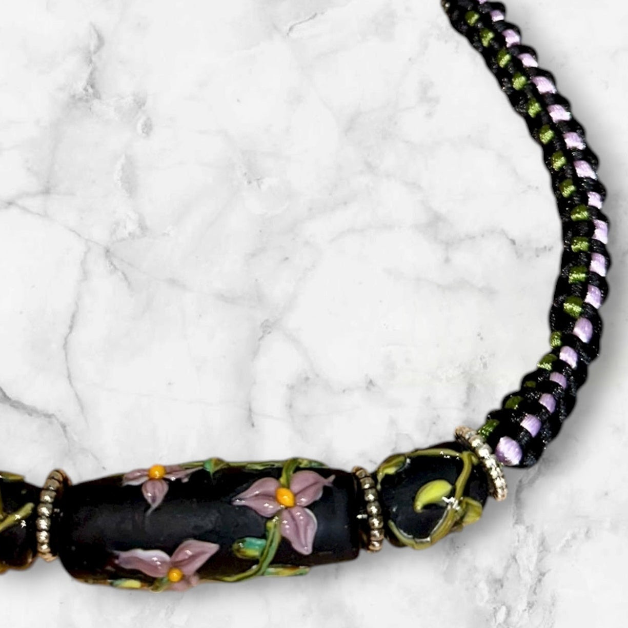 Lavender flower necklace