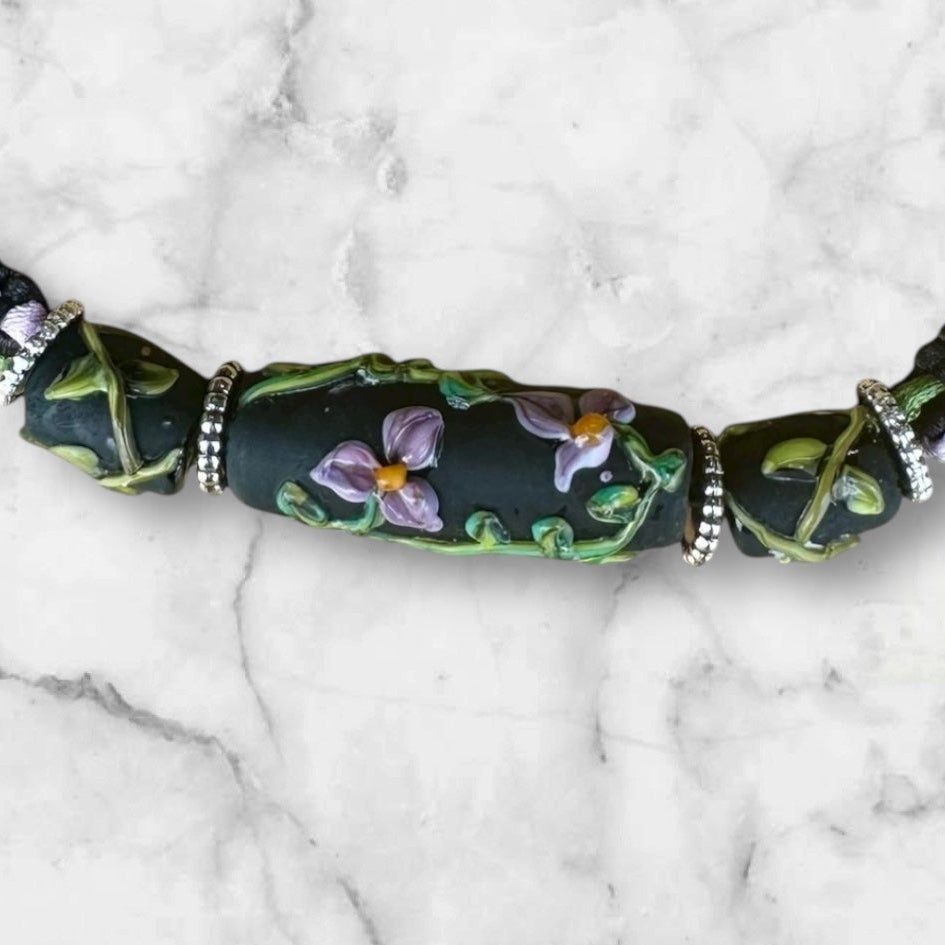 Lavender flower necklace